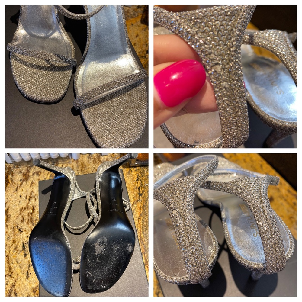Authentic Saint Laurent Glitter Strap Sandals - Picture 5 of 8
